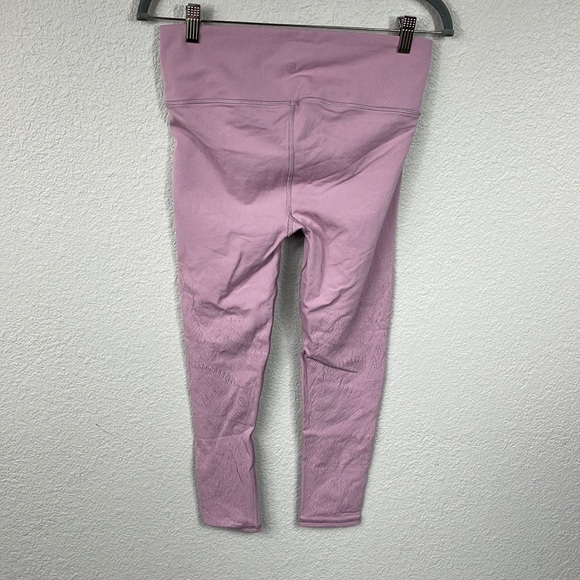 SOLD - Lululemon Reveal Crop Zen Expression Leggings Vintage Mauve Yoga Sz 10 - Picture 7 of 13